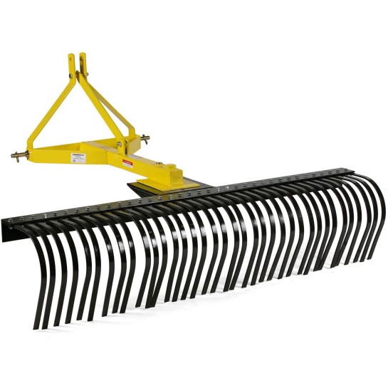 Titan Attachments 5-Ft Landscape Rake for Compact Tractors,